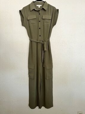 Monteau Los Angeles | Olive Green Utility Jumpsuit | S